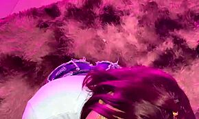 เซ็กส์หยาบกับแม่บ้านสีดำหน้าอกใหญ่ก้นใหญ่ ควยเข้าแมวเปียกหลังปากควย