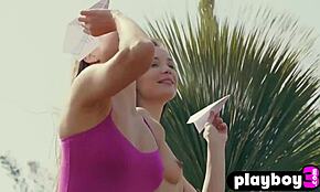 Rozkošné lesbičky Janeth Tense a tínedžerka Nicole Fox pózujú úplne nahé