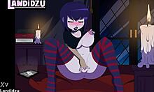 Mavis Dracula Fingers Her Shaved Pussy Hard