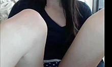 Shemale Strokes Her Cock and Fingers Her Tight Asshole in Wild Solo Action