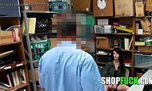 cheeky teen thief fucks for freedom in shop