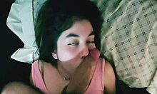 Girlfriend sucks boyfriend's dick in car