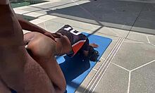 Ebony thot bent over gets doggystyle fucking on webcam