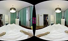 Maid in costume rides your cock, eager for her tip after blowjob