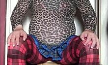 Shy Crossdresser Deepthroats Dildo In Homemade Bisexual Toy Play