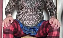 Shy Crossdresser Deepthroats Dildo In Homemade Bisexual Toy Play