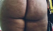 In this compilation, the mommy shows off her ass in a thong with threads from a POV voyeur view.