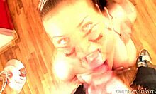 Big tits tiffany performs a detailed blowjob on the cameraman with her natural assets