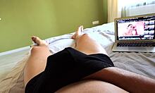 My stepsister caught me jerking off and helped me finish