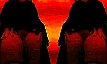 Halloween witch rides POV in lingerie for crazy tits tease