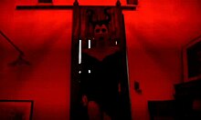 Halloween witch rides POV in lingerie for crazy tits tease