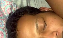 Ebony teen dominates petite latina's shaved pussy with big black cock