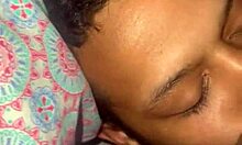 Ebony teen dominates petite latina's shaved pussy with big black cock