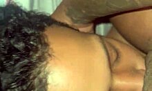 Ebony teen dominates petite latina's shaved pussy with big black cock