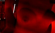 Halloween witch rides POV in lingerie for crazy tits tease