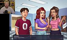 In summertime saga, the teacher hates the policy but craves monster cock in shower masturbation.