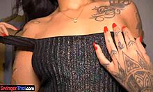 tattooed latina amateur blows and fucks horny on camera