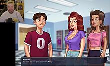 In summertime saga, the teacher hates the policy but craves monster cock in shower masturbation.