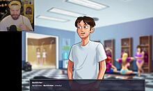 In summertime saga, the teacher hates the policy but craves monster cock in shower masturbation.