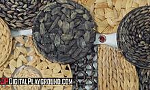 i feel kali roses' petite 18+ blonde tits bouncing during damon dice's hardcore blowjob in turndown service