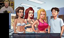 In summertime saga, the teacher hates the policy but craves monster cock in shower masturbation.