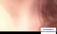 teen 18+ feels intense pleasure while masturbating in stockings