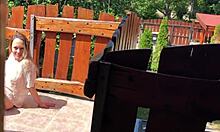 Balcony fun with dildo sucking and wild fucking! 😜