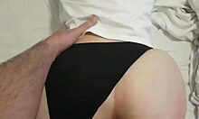 My hot Brazilian wife bent over begging for pussy and anal sex