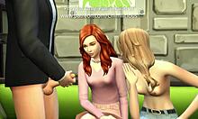 Teacher Boldly Fucked by Sadie and Rachel