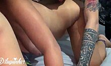 lilith weed eats hairy pussy in halloween video.