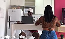 Naughty Wife Teases Husband In Kitchen While Distracted Friend Flirts With Him