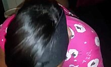 Sloppy bedtime blowjob session