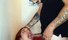 My cute stepsister begs for money to go out, leading to a cumshot