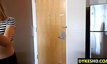 needy dyke seduces innocent young gal's cunt