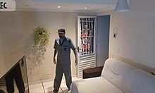 Esposa sozinha fanny squirting com homem da tv