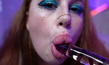 Yola Flimes gives a face show while sucking and teasing.