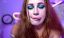 Yola Flimes gives a face show while sucking and teasing.