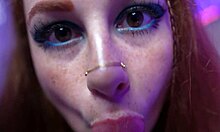 Yola Flimes gives a face show while sucking and teasing.