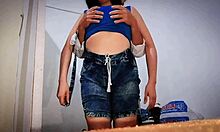 She sucks my dick while everyone eats lunch in the room 😈