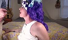 slut in sully costume gets face fucked