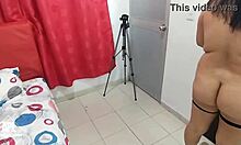 My busty stepsister parades lingerie and masturbates for me part 2