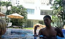 que delicioso coger despues de nadar en la alberca 😍