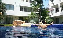 que delicioso coger despues de nadar en la alberca 😍