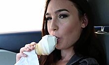 erected pecker gently slides into shaved teen pussy