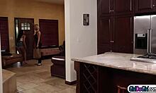 Gina Seduces Cleaning Lady for Lesbian Licking