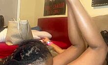 petite black teen with tattoos in amateur scene