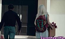 Asian teen lesbian babe gets wild with intense fingering action