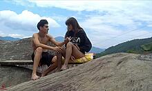 Latina Stepsister Sneaks Away During Family Outing