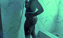 my step uncle didn’t know i caught him peeping while i bathed, touching his huge cock