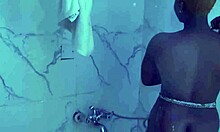 my step uncle didn’t know i caught him peeping while i bathed, touching his huge cock